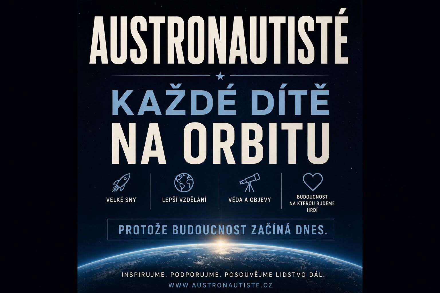 Každé dítě na orbitu (typografický)