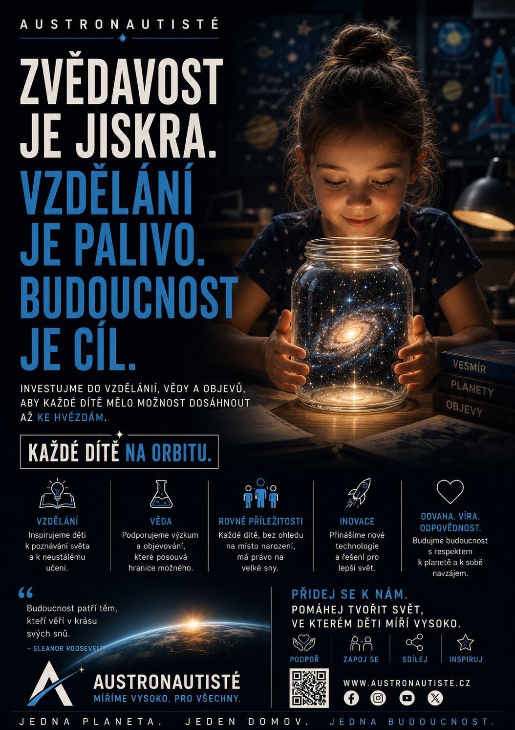 Zvědavost je jiskra (galaxie ve sklenici)